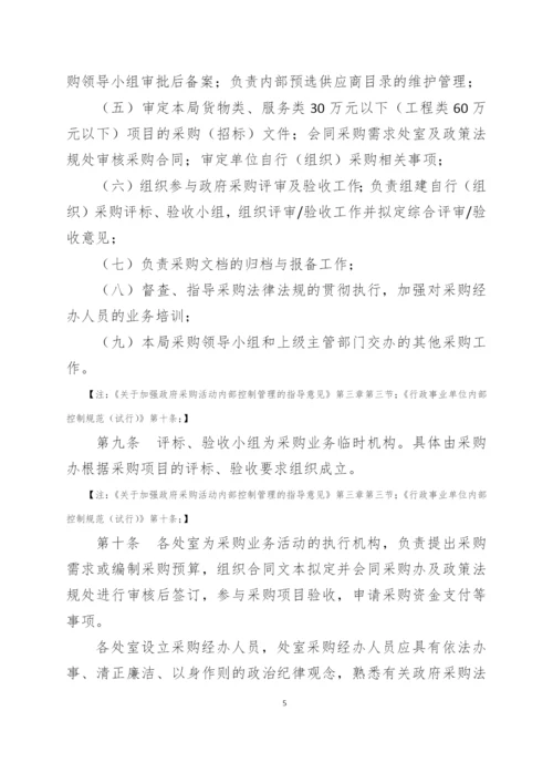 事业单位采购管理内部控制制度模版.docx