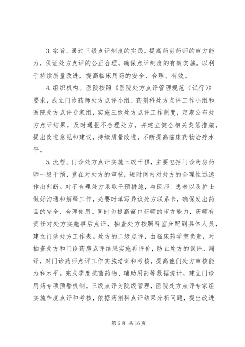 阳第二人民医院处方点评制度实施方案.docx