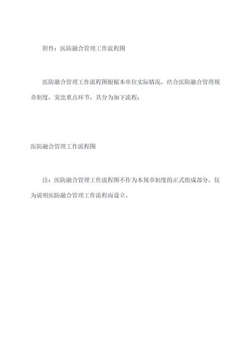 医防融合相关管理规章制度