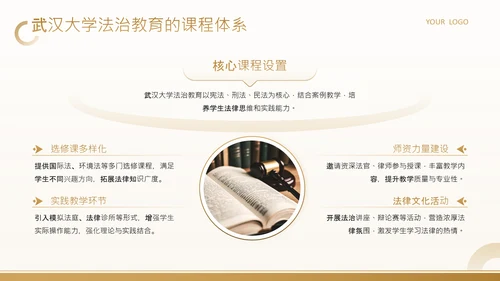 黄色商务风武汉大学法治教育主题班会PPT
