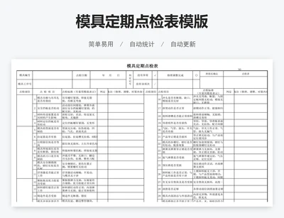 模具定期点检表模版