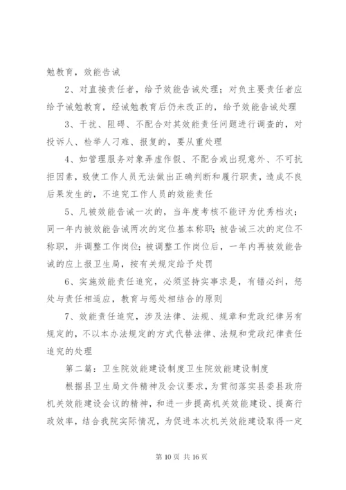 卫生院内部效能效能管理制度.docx