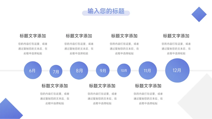 蓝色个性渐变简洁个人述职报告PPT模板