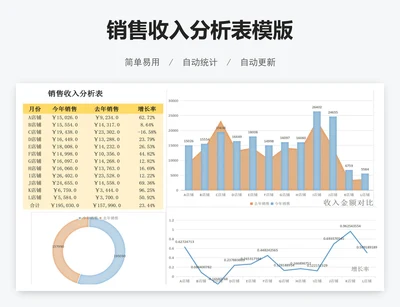 销售收入分析表模版