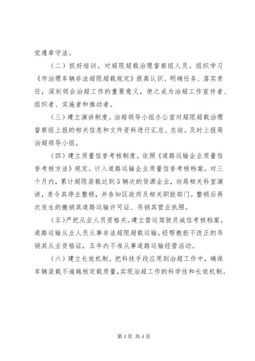 运管所整治非法超限超载方案.docx