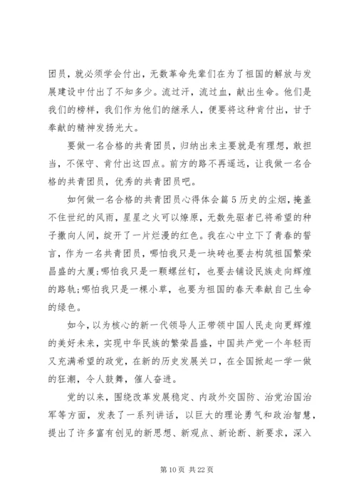 如何做一名合格的共青团员心得体会10篇 (2).docx