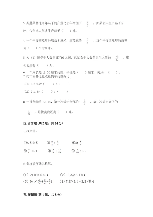 小学数学六年级上册期末测试卷及答案【各地真题】.docx