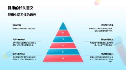 蓝色3D健康领航开学季培训课件PPT模板