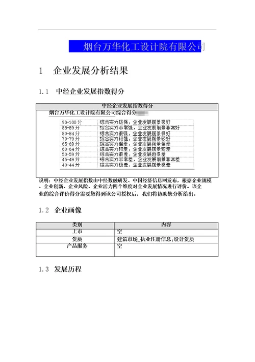 烟台万华化工设计院有限公司介绍企业发展分析报告