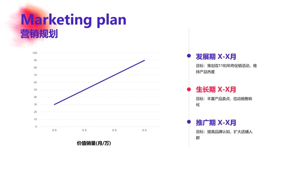 渐变风粉紫品牌推广总结及未来规划