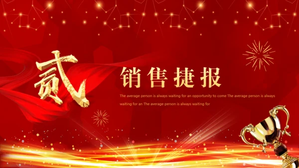 业绩喜报，业绩战报通用PPT模板