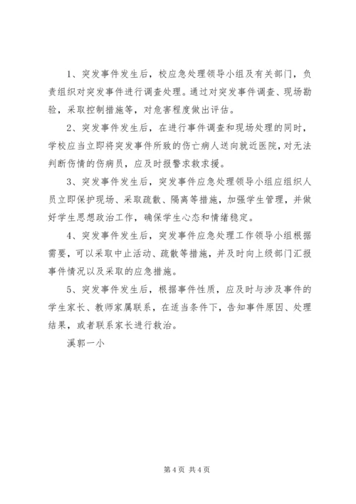 郭溪一小校园及周边突发治安安全事件应急预案.docx