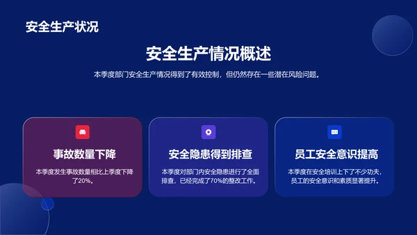 蓝色智能科技部门季度工作总结PPT模板