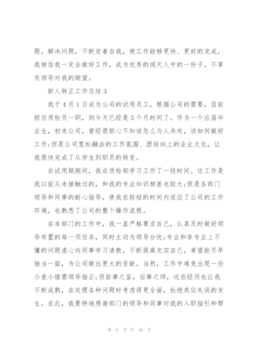 新人转正工作总结（10篇）.docx