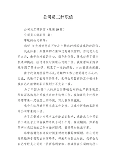 公司员工辞职信.docx