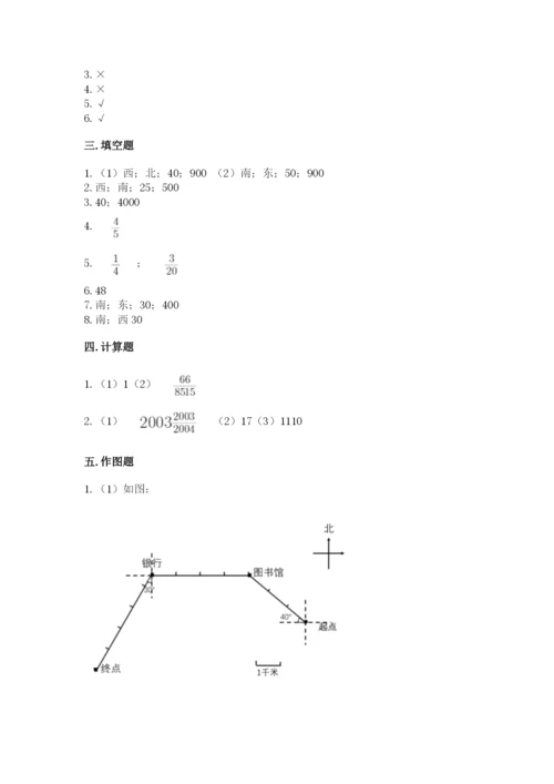 人教版六年级上册数学期中测试卷含下载答案.docx