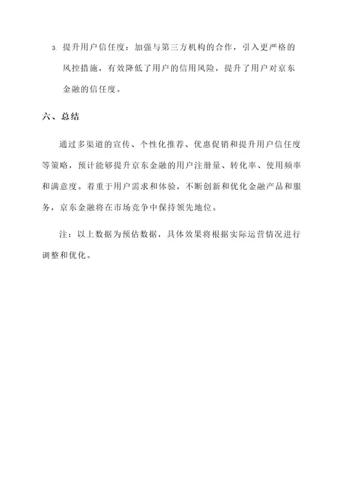 京东金融的推广方案