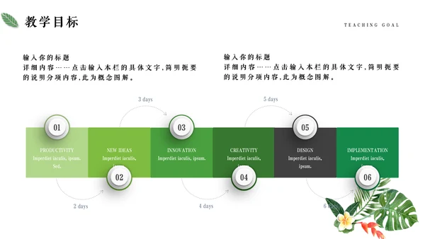 清新绿色教师说课通用PPT模板
