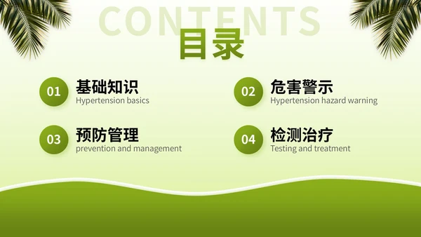 绿色3D立体风全国高血压日健康宣传讲座PPT模版