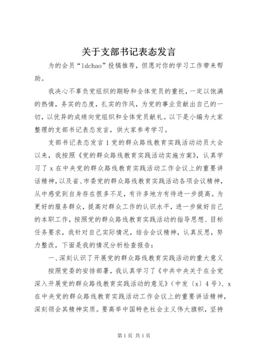 关于支部书记表态发言.docx