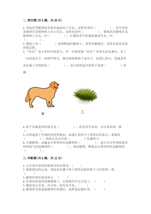 教科版四年级下册科学第一单元《植物的生长变化》测试卷精品加答案.docx