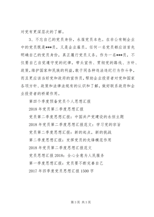 党员思想汇报格式某年.docx