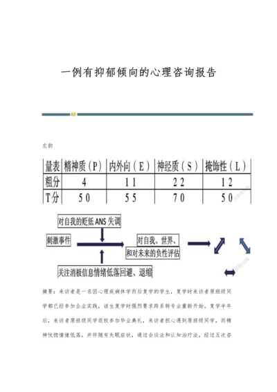 一例有抑郁倾向的心理咨询报告.docx