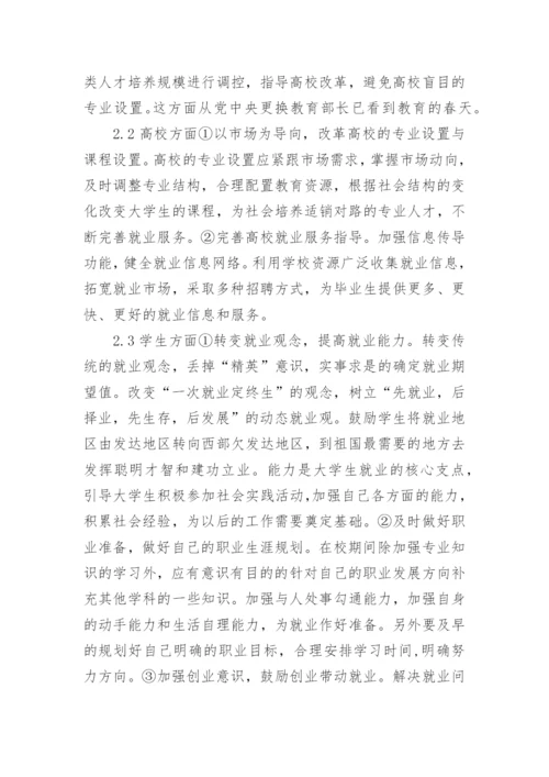 金融危机下大学生就业论文鉴赏.docx