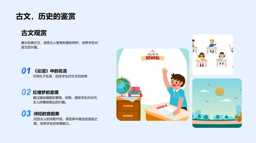 语文学习魅力展示PPT模板