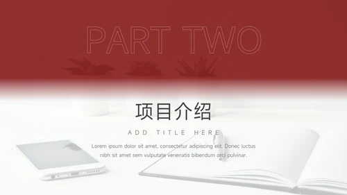 红色极简大气商业计划书PPT模板