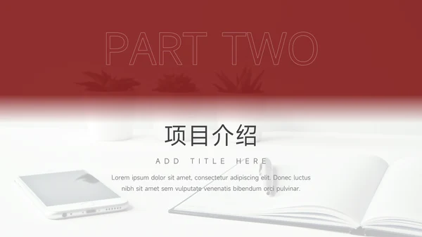 红色极简大气商业计划书PPT模板