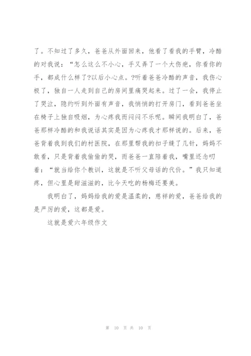 这就是爱六年级作文5篇.docx