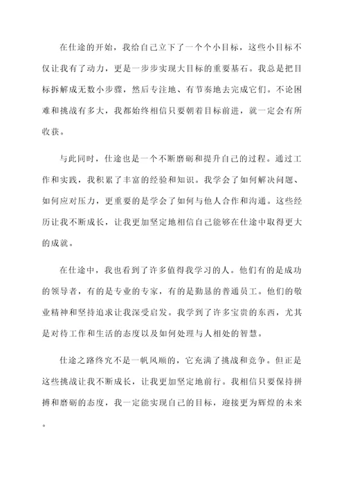 人在仕途感想感言