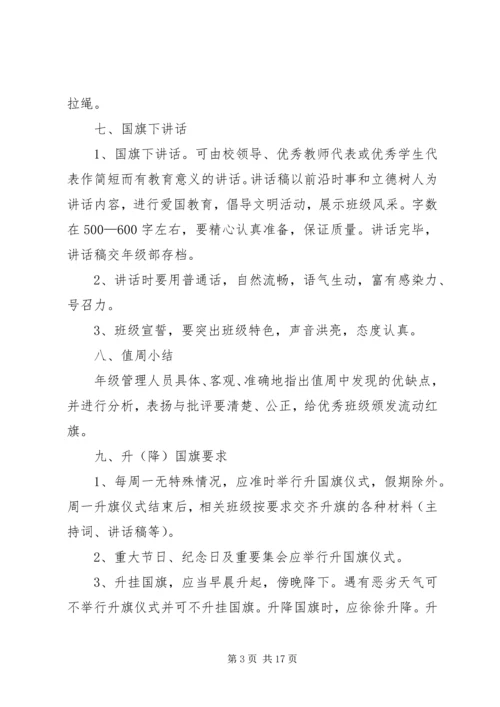 金山路中学升旗仪式实施方案.docx