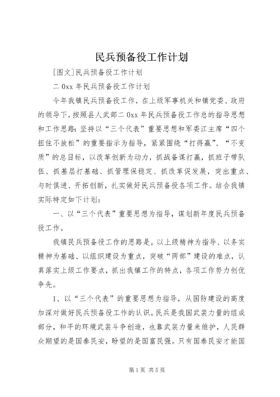 民兵预备役工作计划 (3).docx