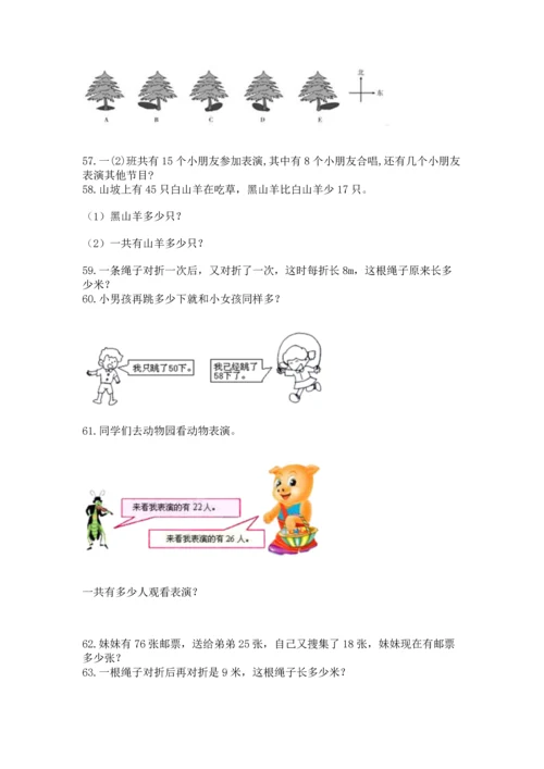 二年级上册数学应用题100道a4版.docx