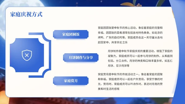深蓝色中国风中秋节节日宣传PPT