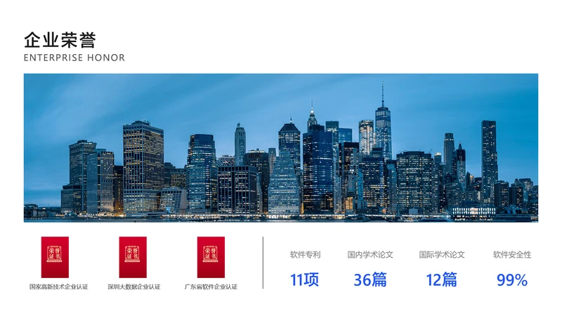 简约风企业荣誉单页1项PPT内容页