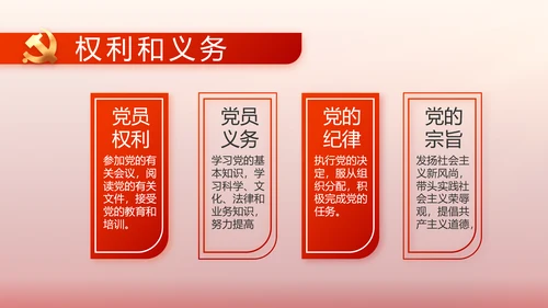 红色党建党支部工作汇报PPT党课