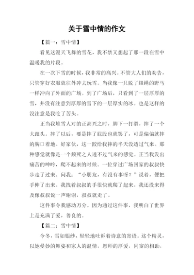 关于雪中情的作文.docx