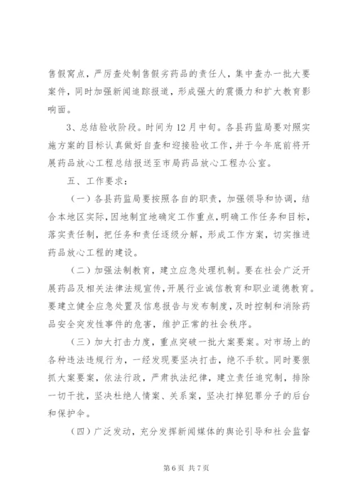 XX市实施药品放心工程工作方案.docx