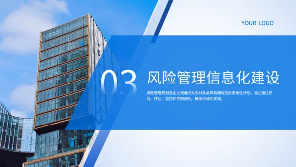 蓝色商务风保险公司风险管理工作规划PPT