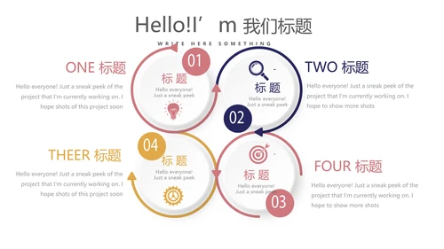 创意时尚微立体述职报告商务通用PPT动态模板