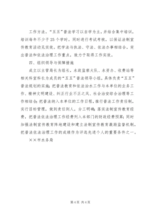 某水务局五五普法规划.docx