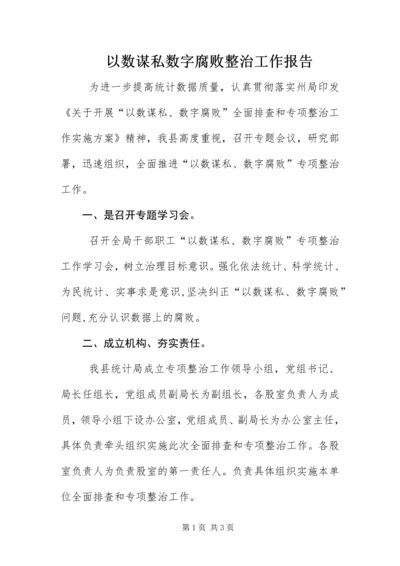 以数谋私数字腐败整治工作报告.docx