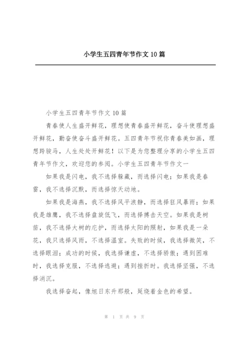 小学生五四青年节作文10篇.docx