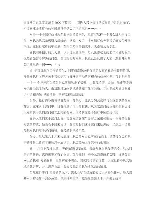 精编之银行实习自我鉴定范文3000字.docx