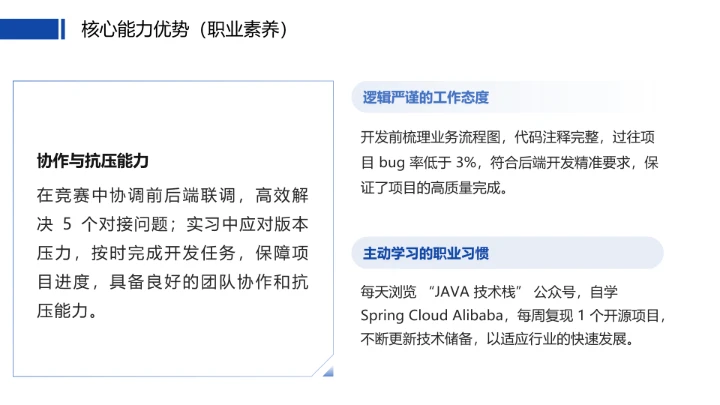 计算机科学与技术专业大学生求职个人能力综合展示职业生涯规划