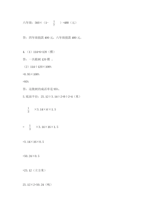 苏教版六年级数学小升初试卷附完整答案【典优】.docx