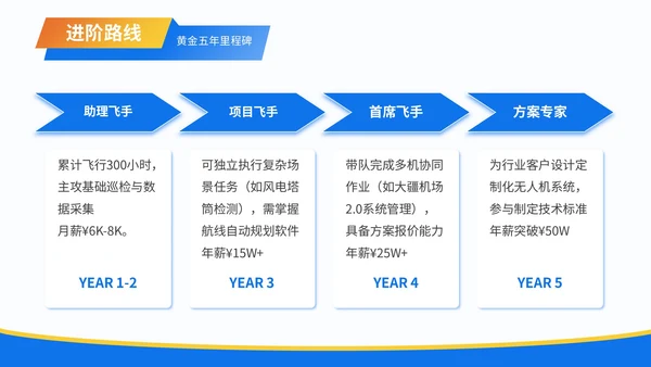 蓝色3D风职业生涯规划无人机